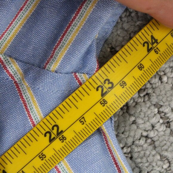 Sketch Book By Wilke Rodriguez Shirt Mens Medium M Blue Striped Button Down - Picture 8 of 9